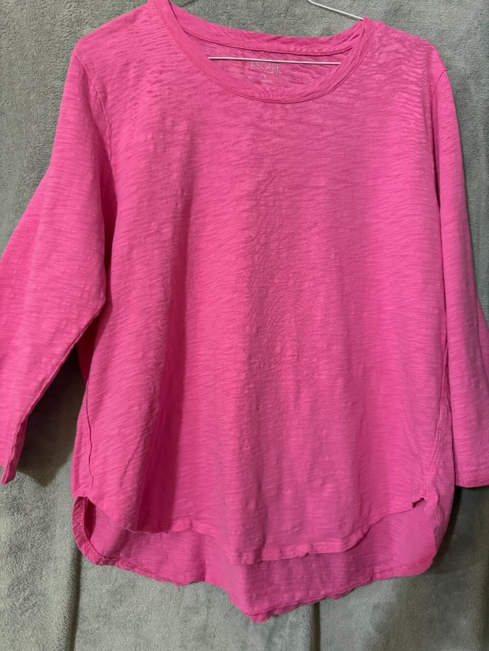 Escape by Habitat Pink Slub Knit High-Low Top Women’s XL